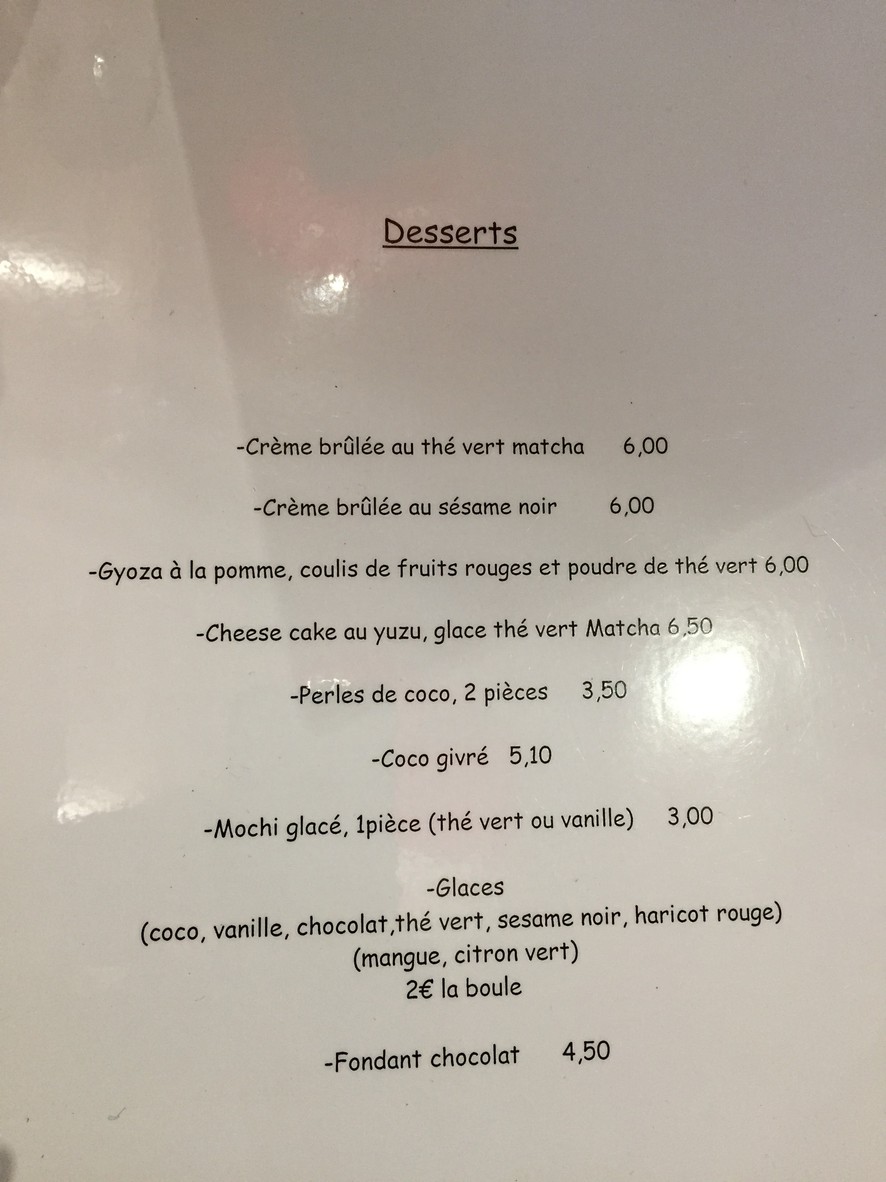 Garden Sushi menu 1