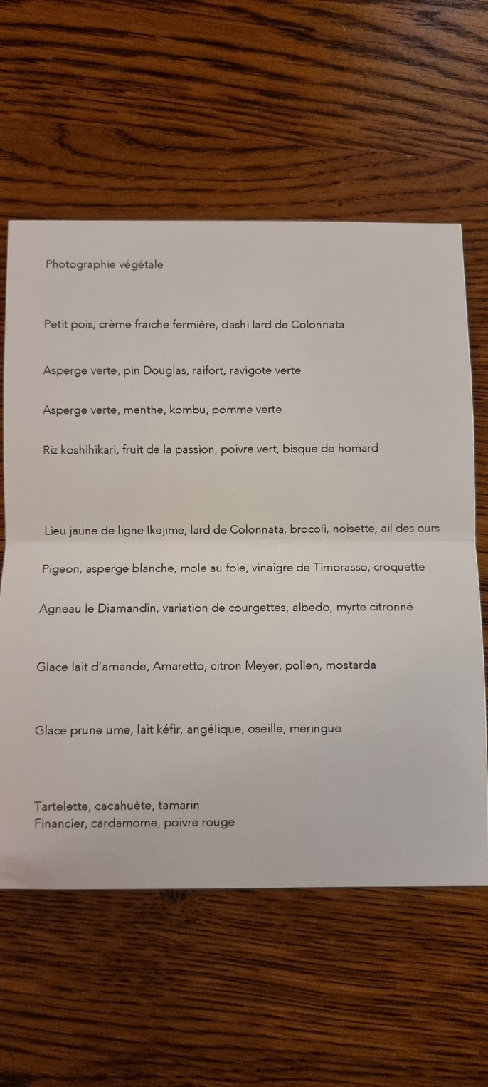 Restaurant Mâche menu 3