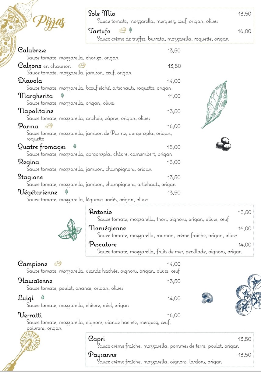 Restaurant Sole Mio menu 2
