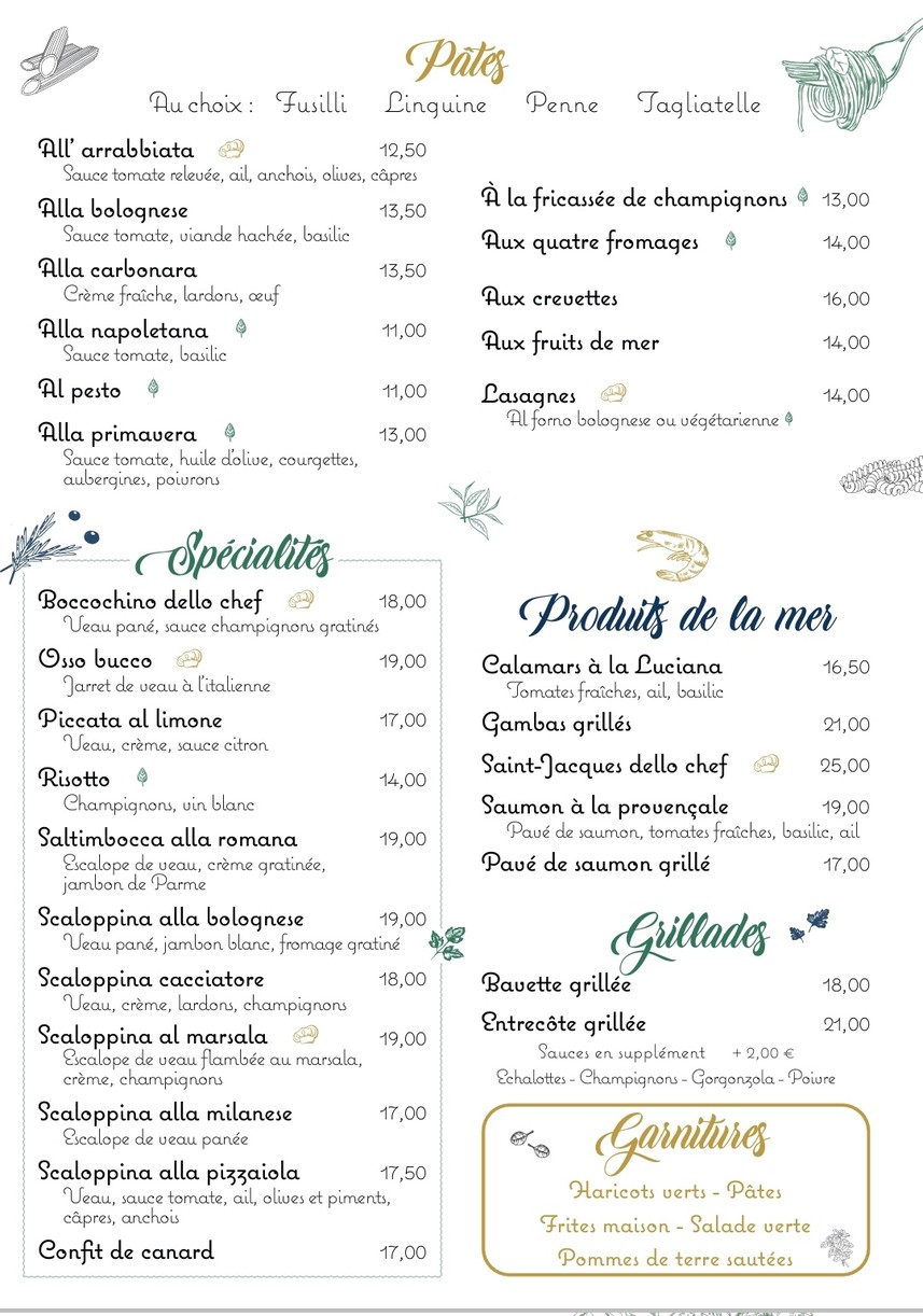 Restaurant Sole Mio menu 3