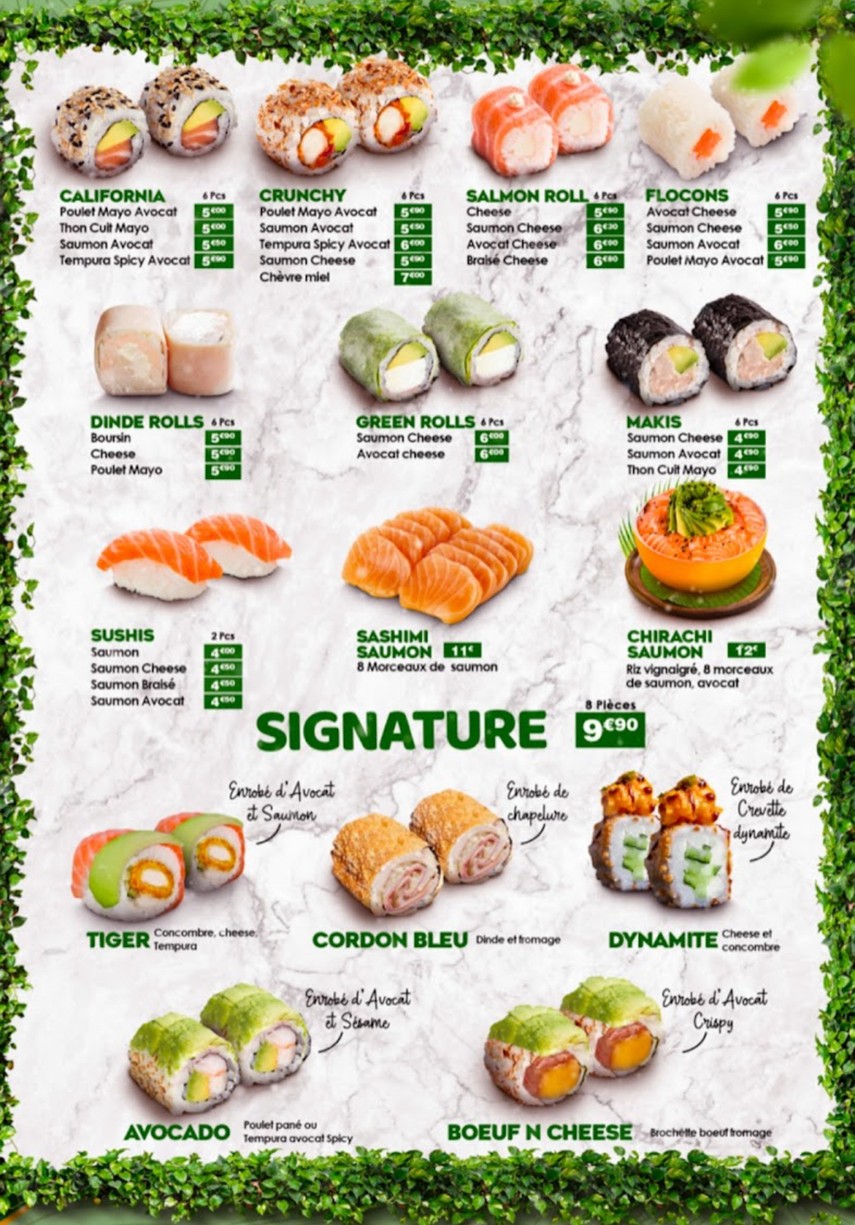 Saiyan Food menu 3