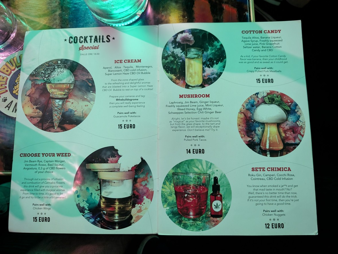 The Bulldog Rome menu 2