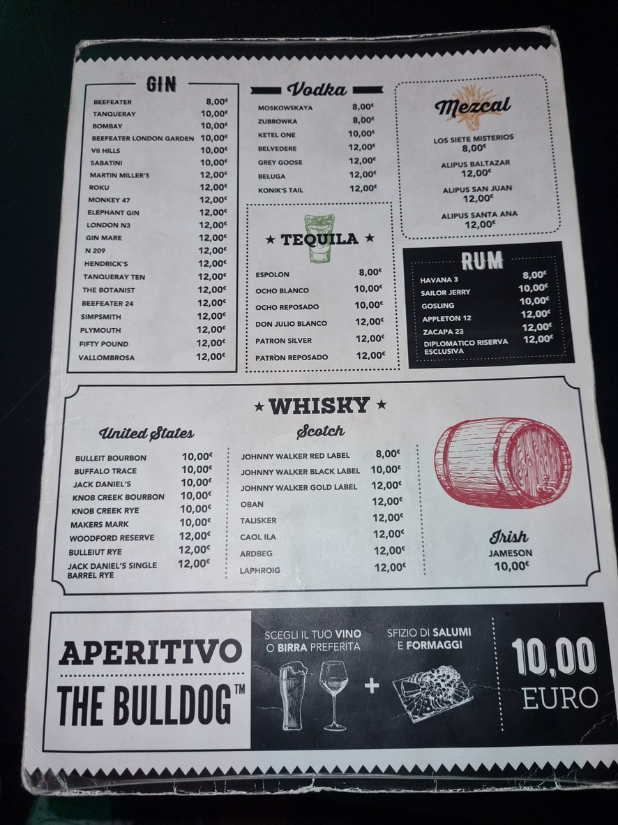 The Bulldog Rome menu 4