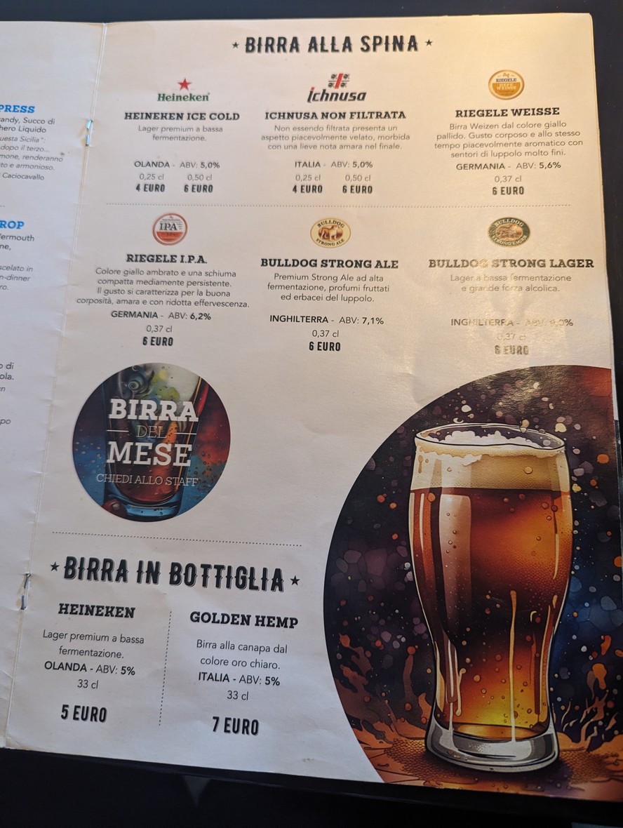 The Bulldog Rome menu 6
