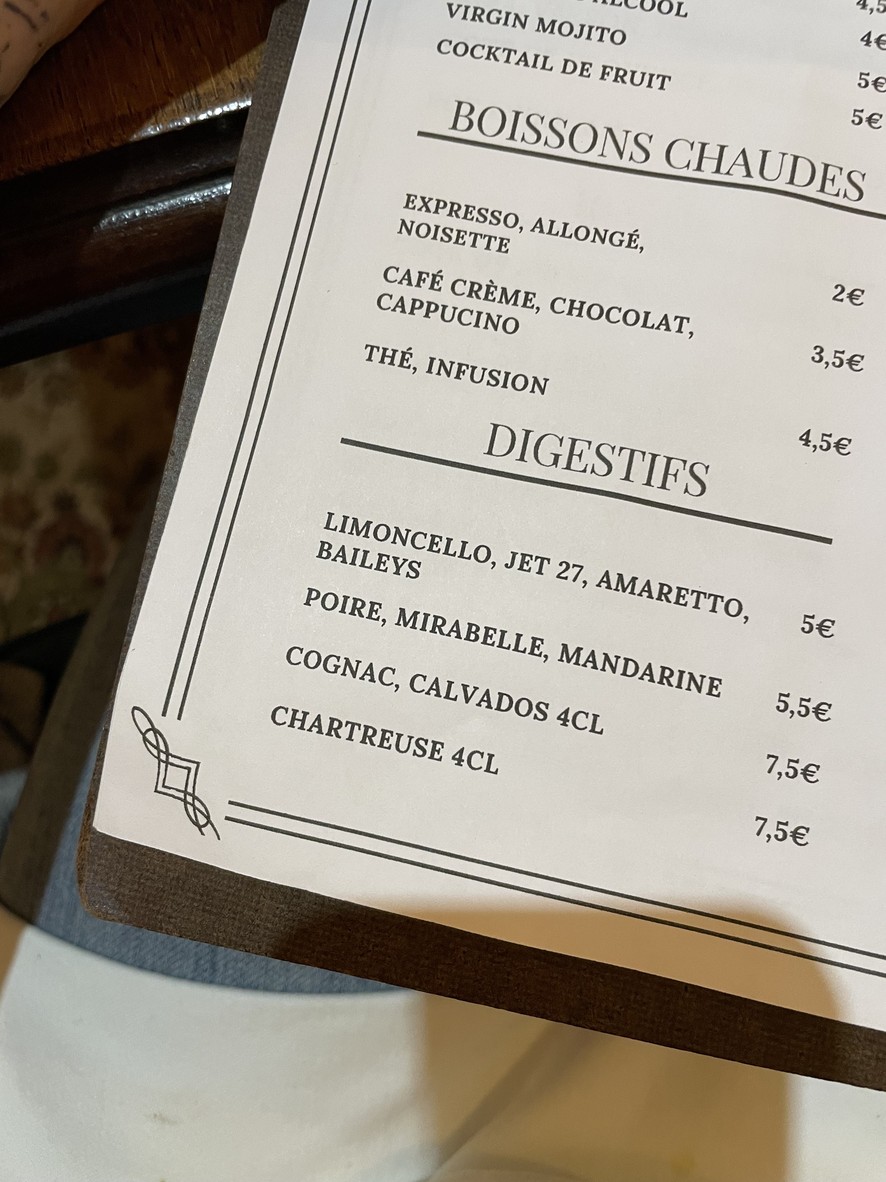 Gentiane menu 2