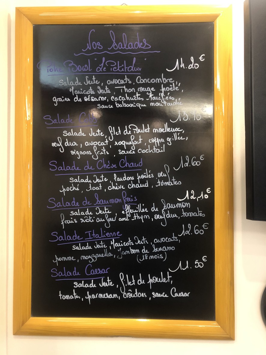 Le Petit Lux menu 2