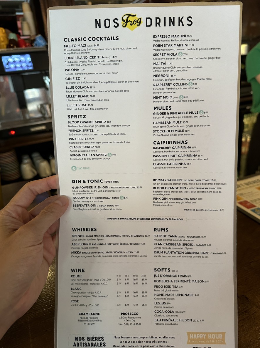 Frog Hop House menu 3