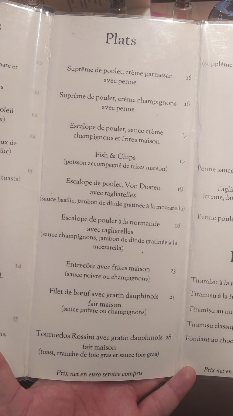 Le Oulala menu 2
