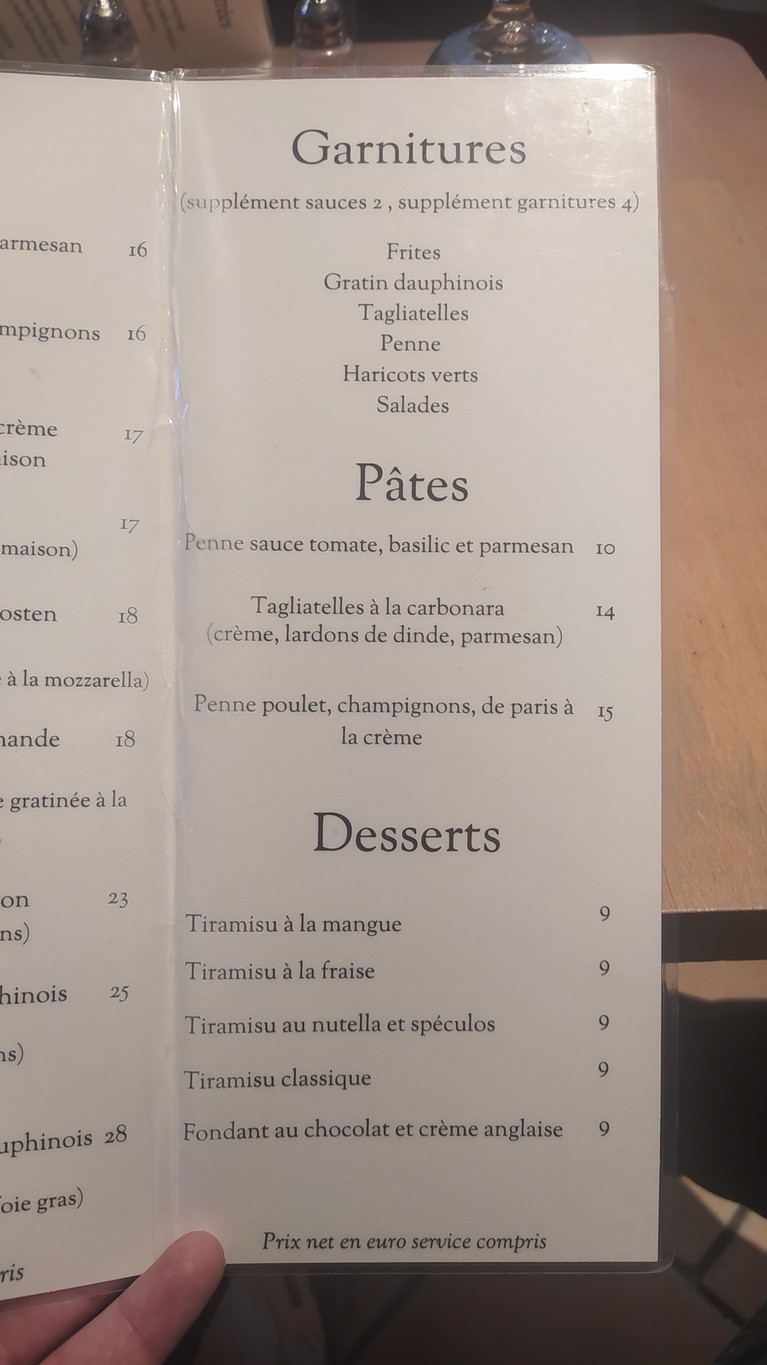 Le Oulala menu 3