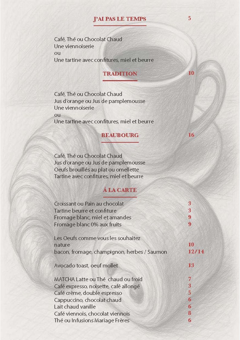 Café Beaubourg menu 3