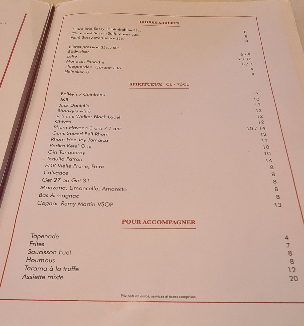 Café Beaubourg menu 4