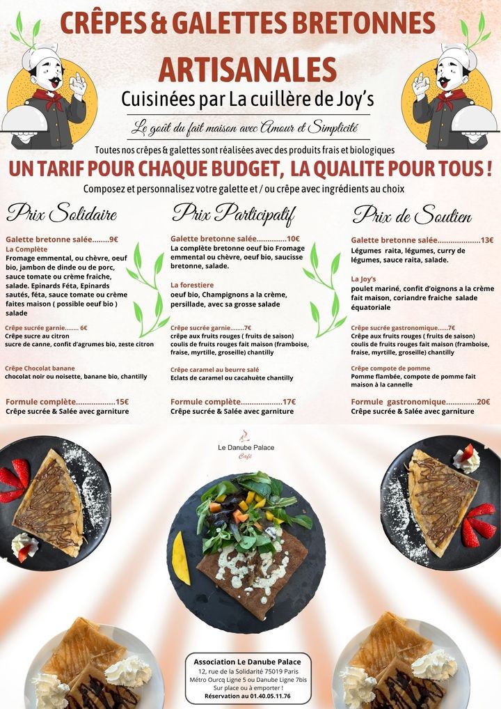 Le Danube Palace Café menu 1