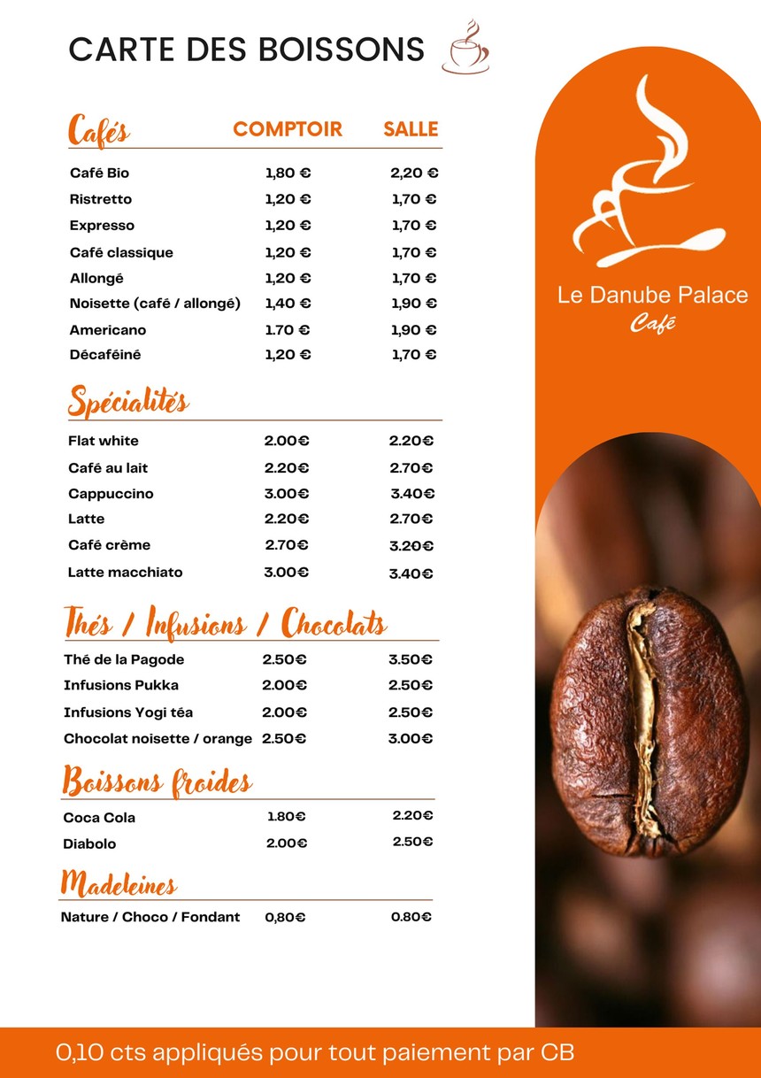 Le Danube Palace Café menu 2