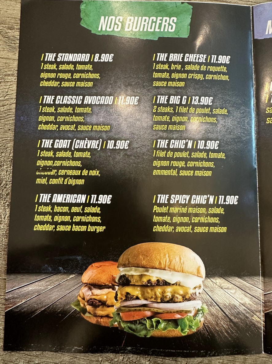 G13 Smash Burger menu 2