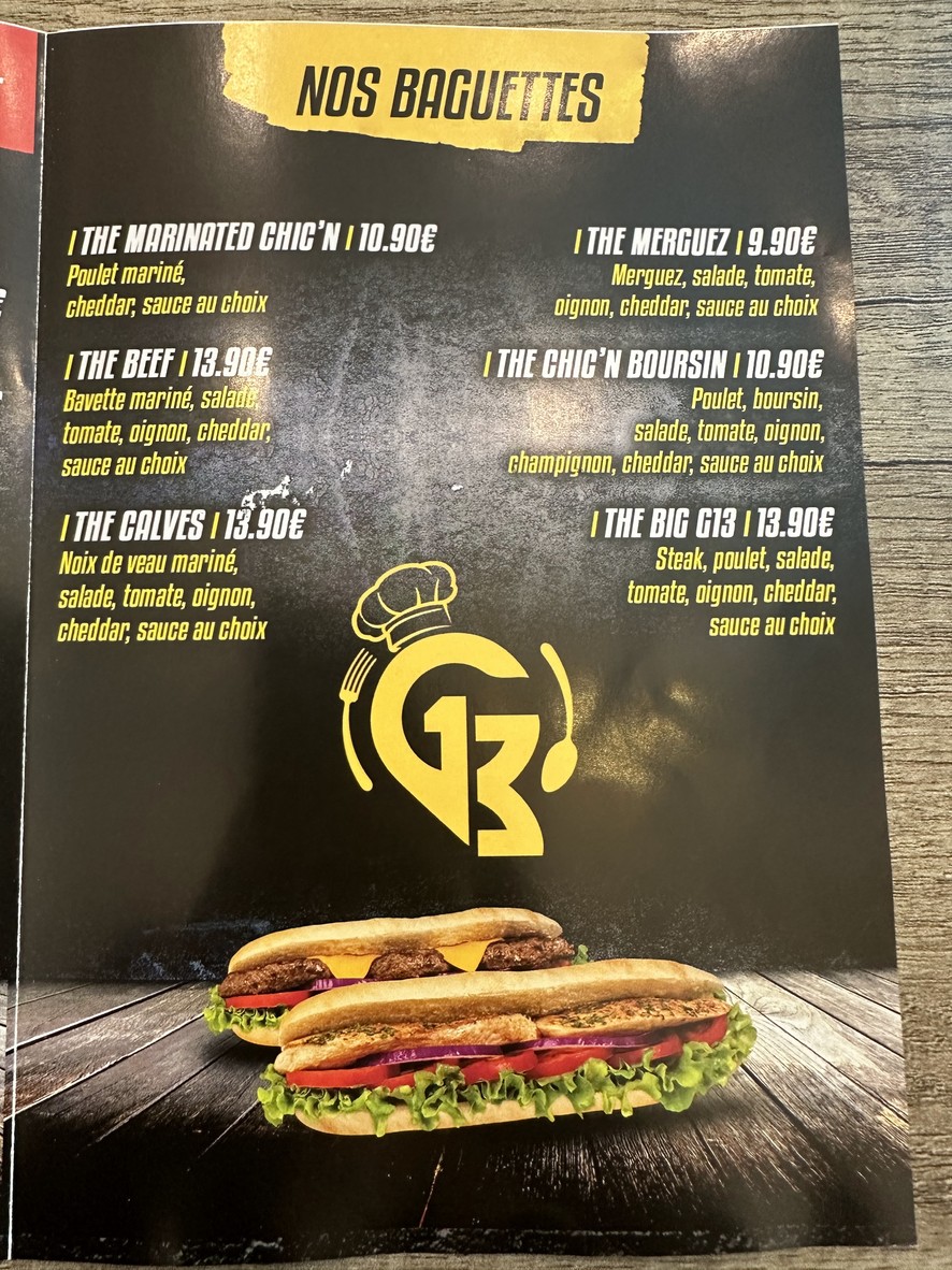G13 Smash Burger menu 3