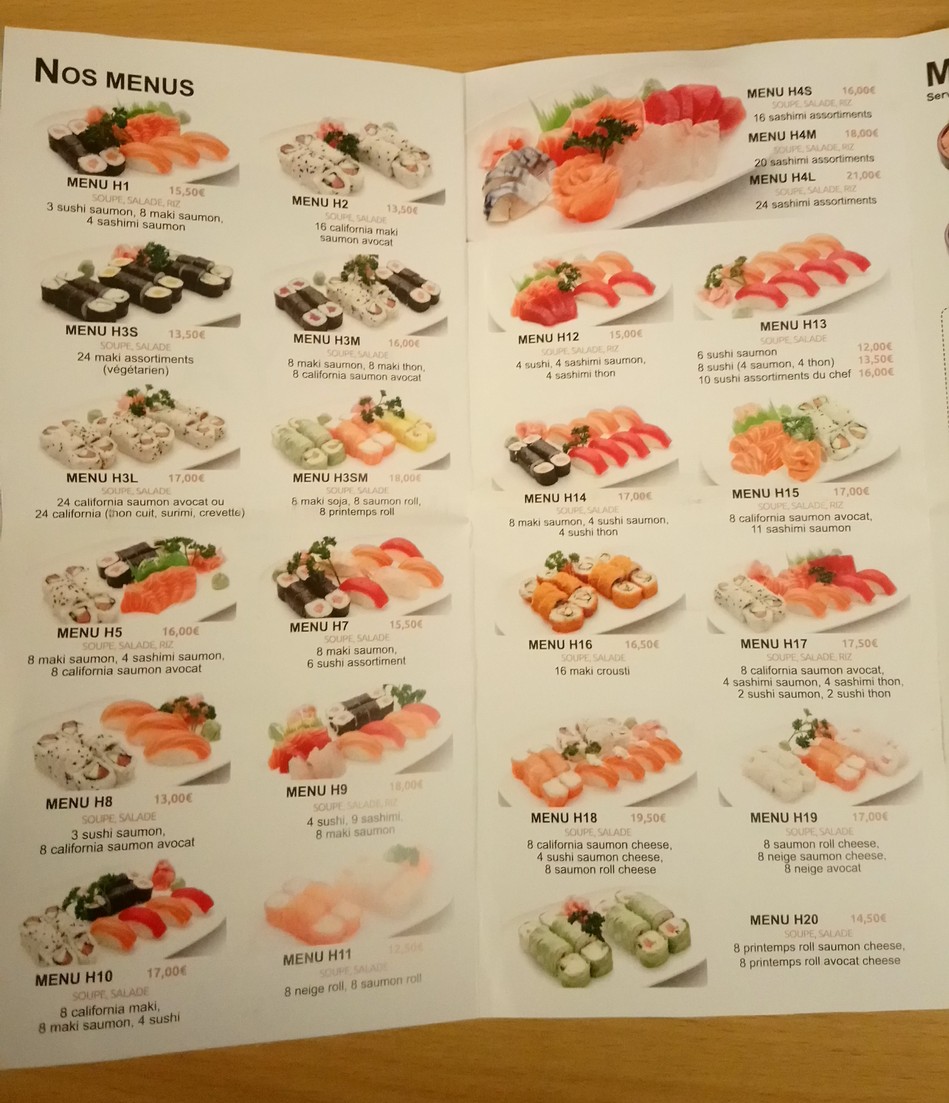 Hayaci menu 2