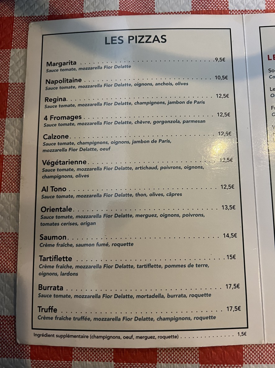 Pizza 13 menu 1