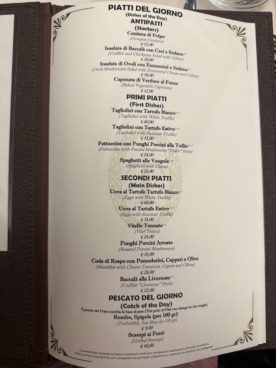 Tullio Restaurant menu 4