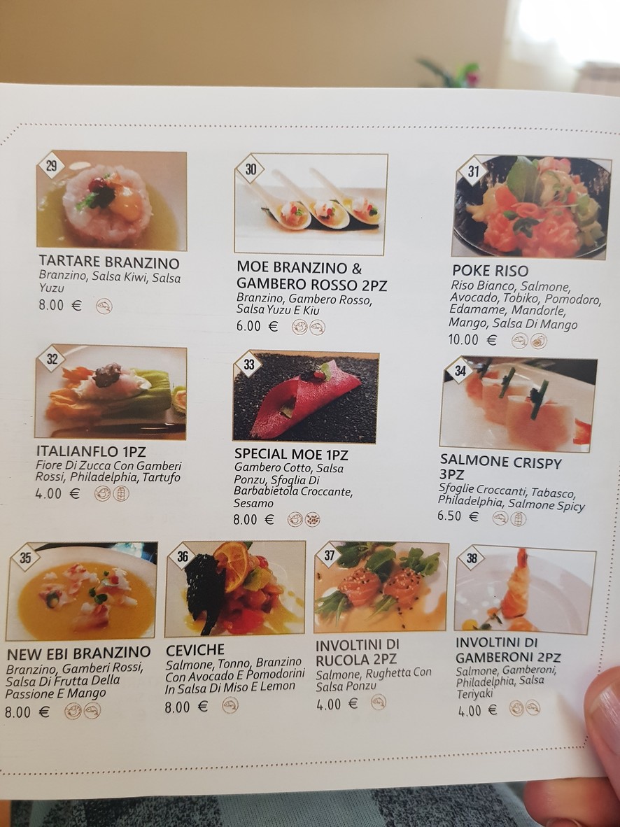Moè Sushi - Monte Sacro menu 2