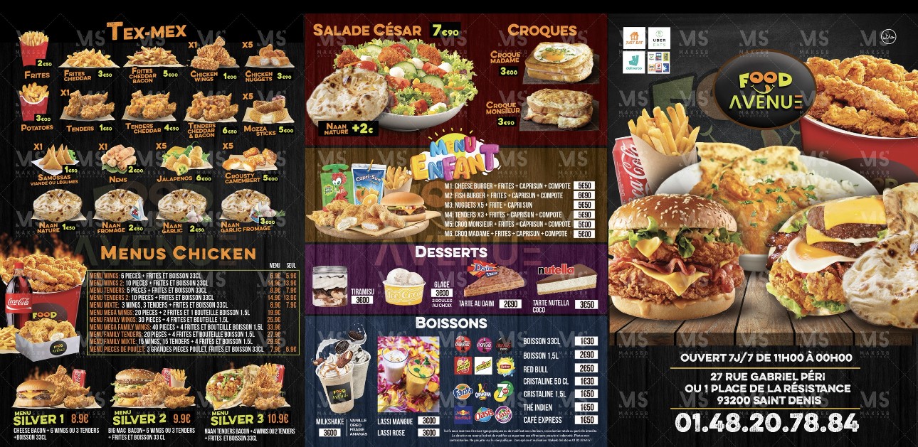 Restaurant Food Avenue menu 1