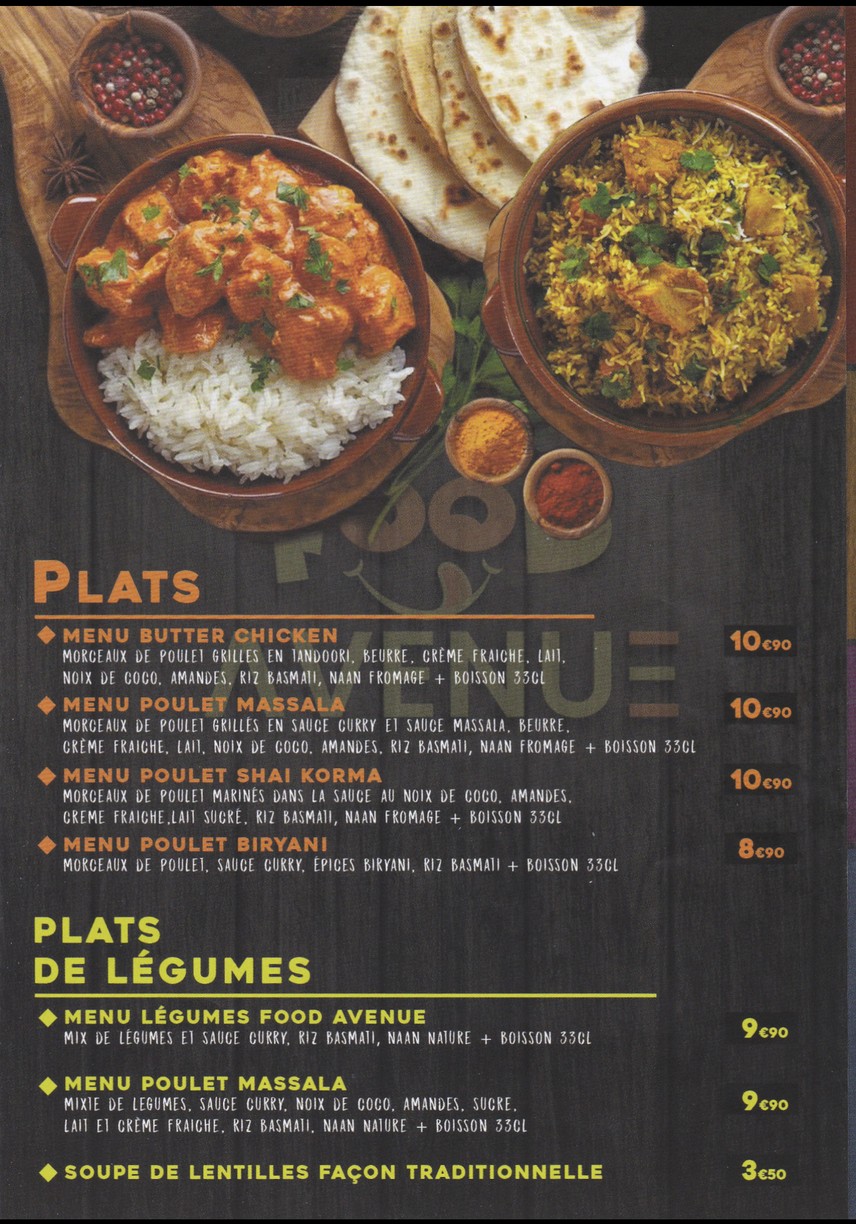 Restaurant Food Avenue menu 5