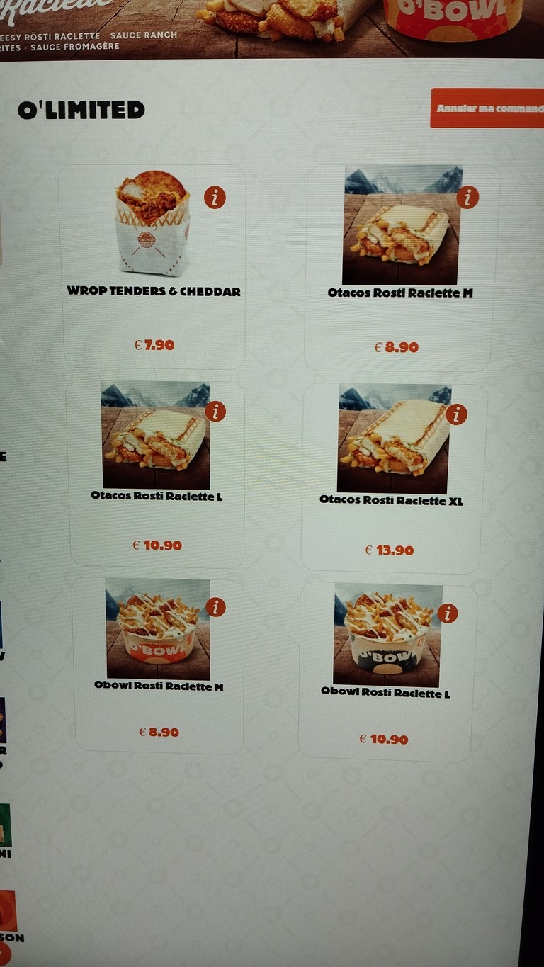 O'Tacos menu 3