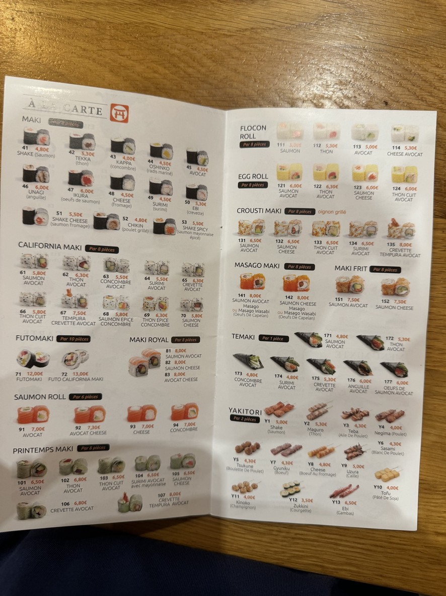 Osaka menu 2