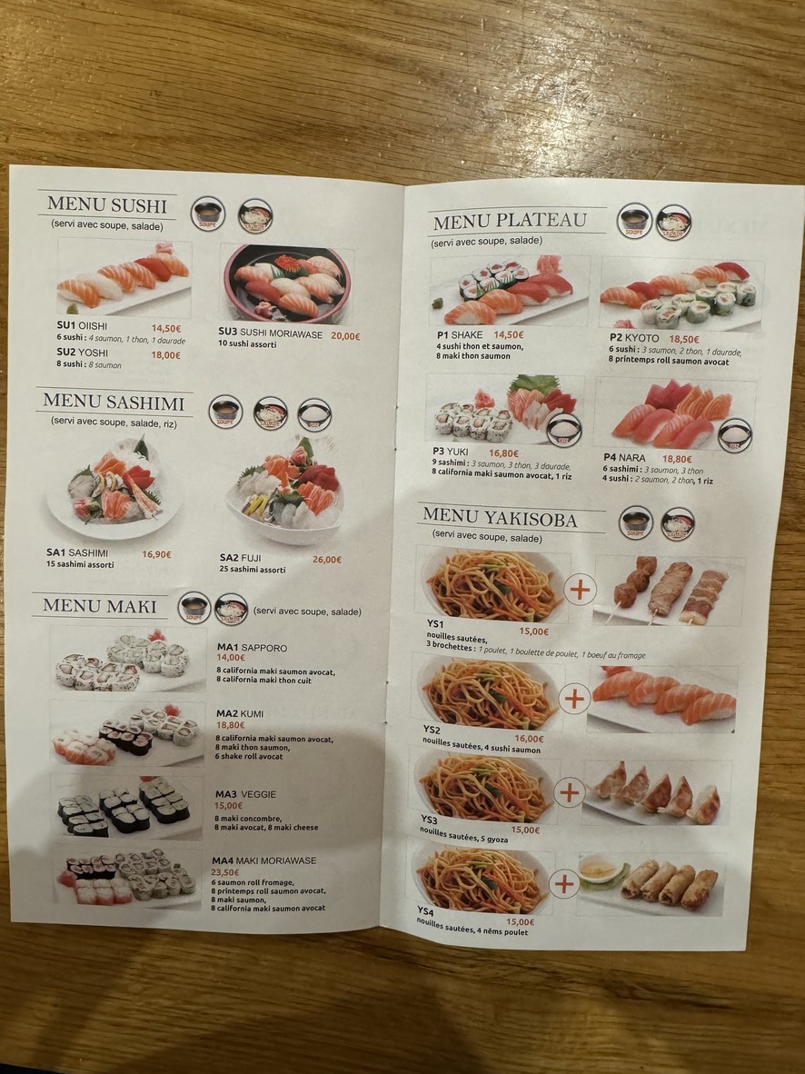 Osaka menu 3