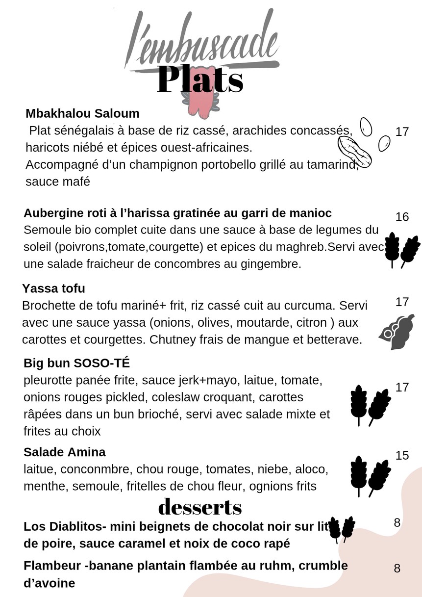 Restaurant L'Embuscade Paris 9 menu 3