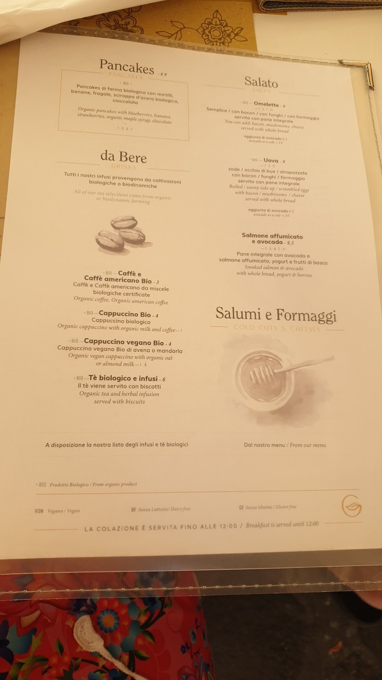 Ginger - Spagna menu 2