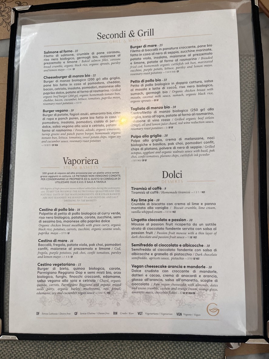 Ginger - Spagna menu 4