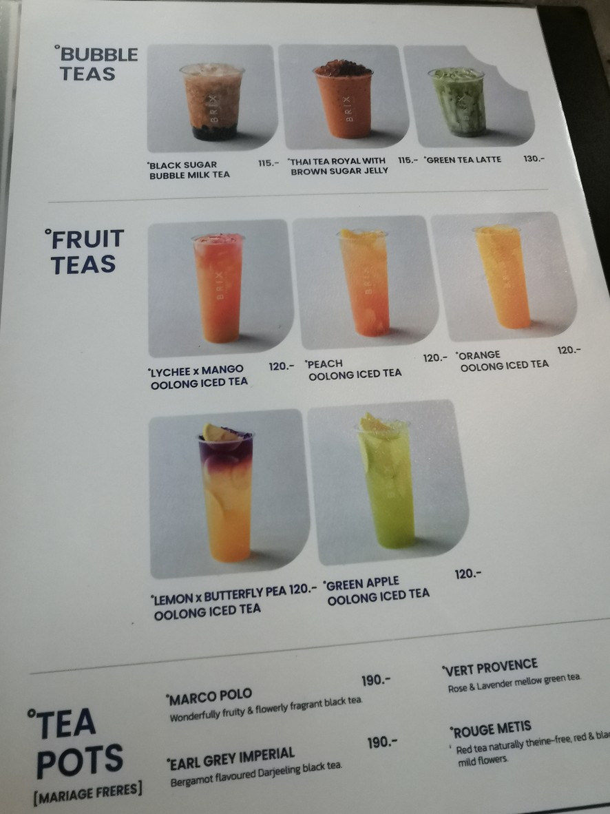 BRIX 甜品吧 位于 Salil Journey Riverside menu 9