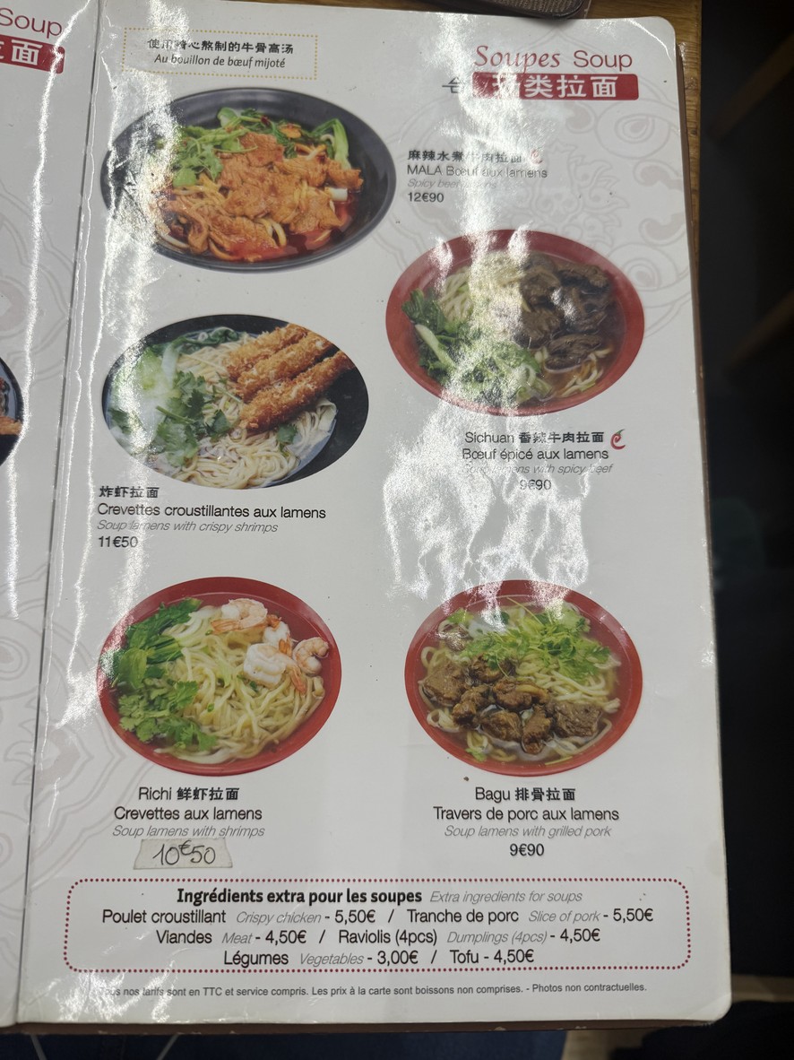 Happy Nouilles menu 2