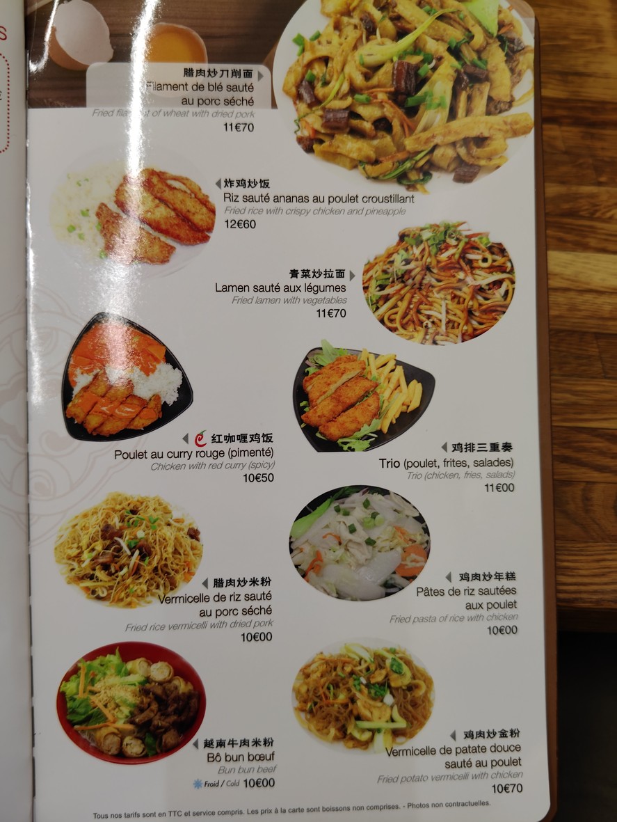 Happy Nouilles menu 4