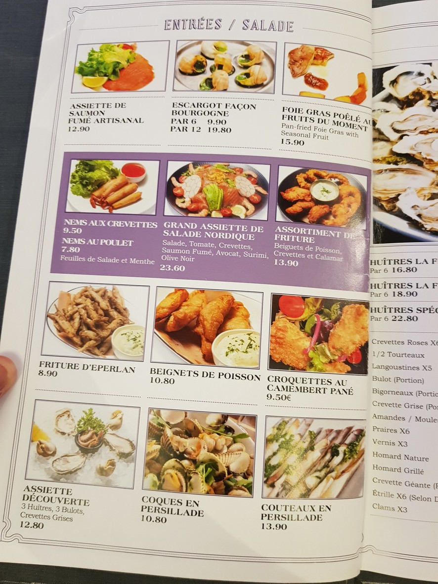 Homarus menu 1