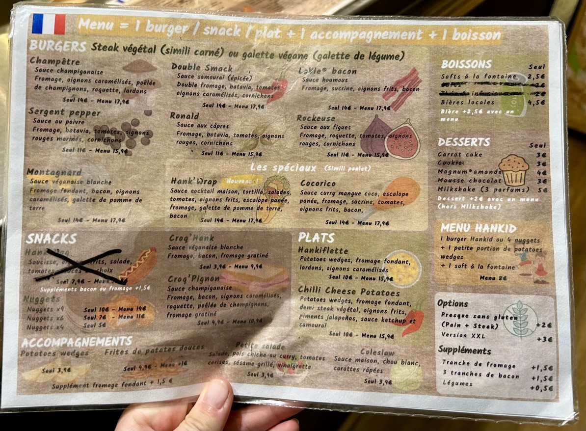 Hank menu 1