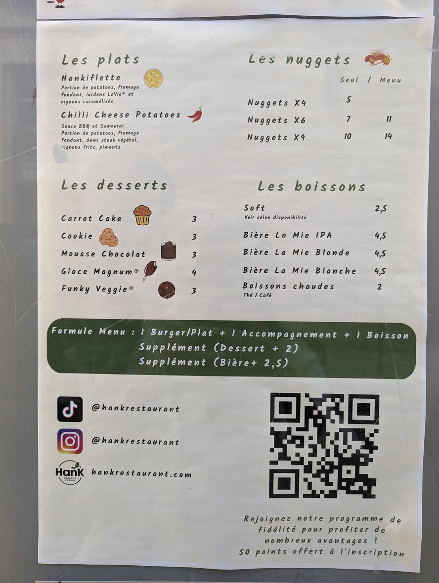 Hank menu 2