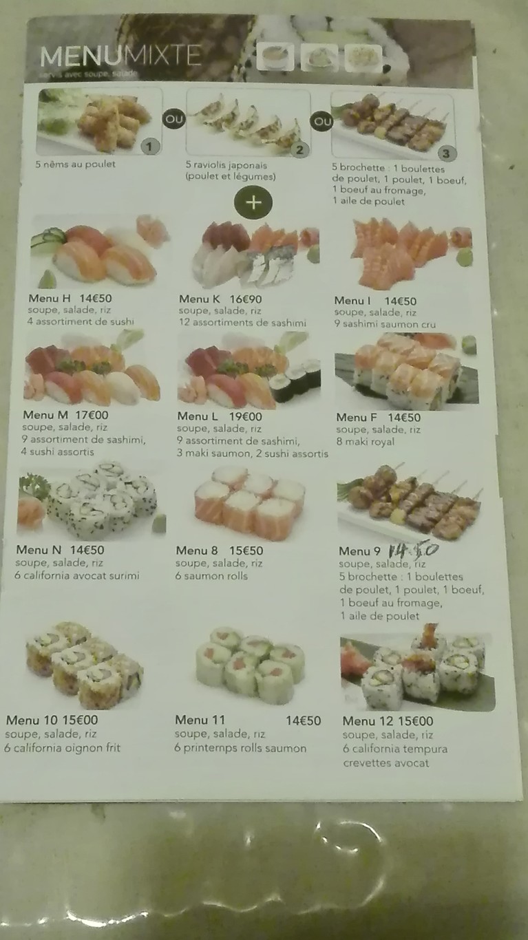 Horatu menu 3