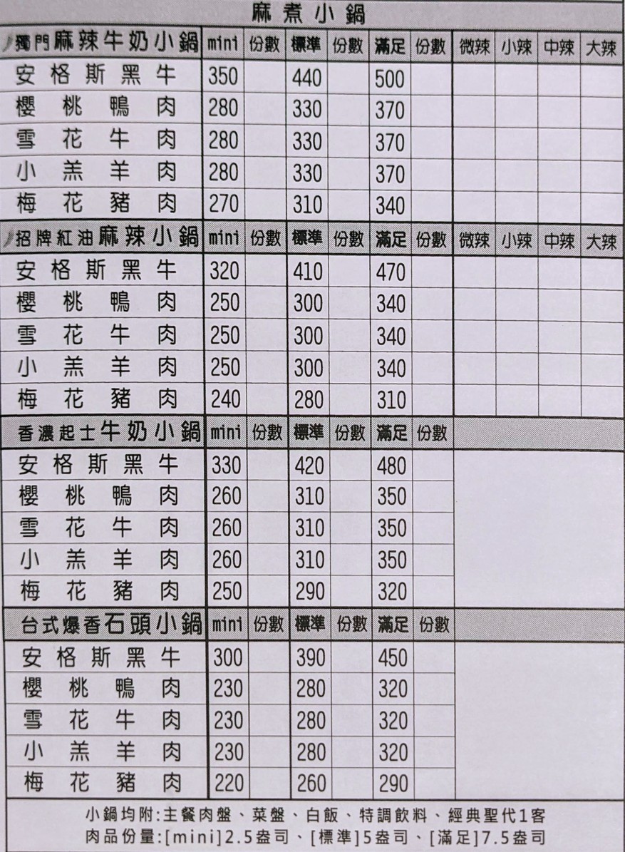 Ma Zhu Mini Shi Guo Shao - Gong Guan Dian menu 3