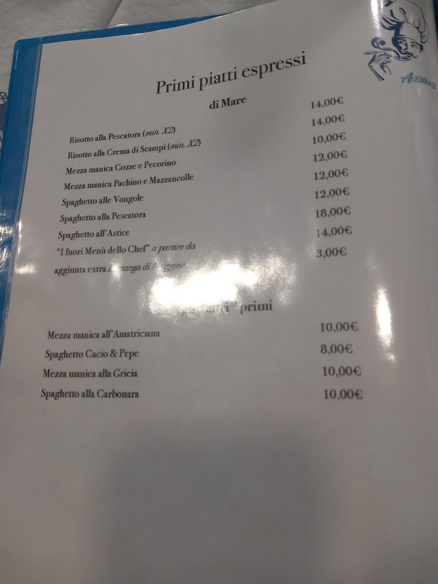 Tavola Azzurra 3 menu 3