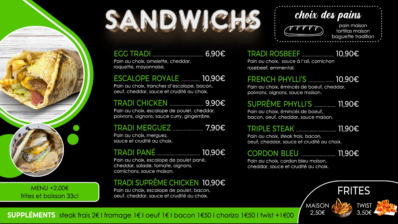 Plaine eats menu 2