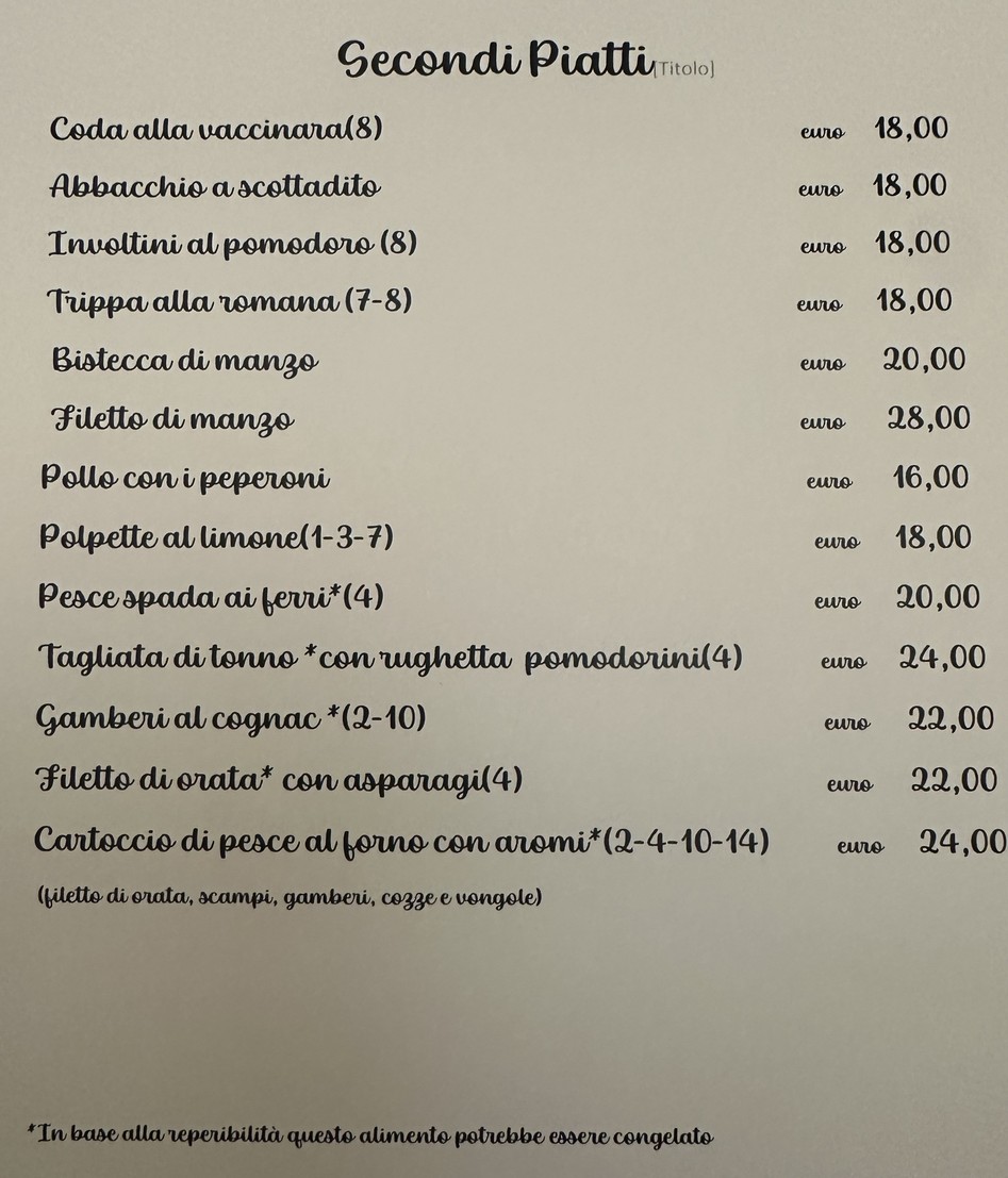 Trattoria Da Teo menu 3