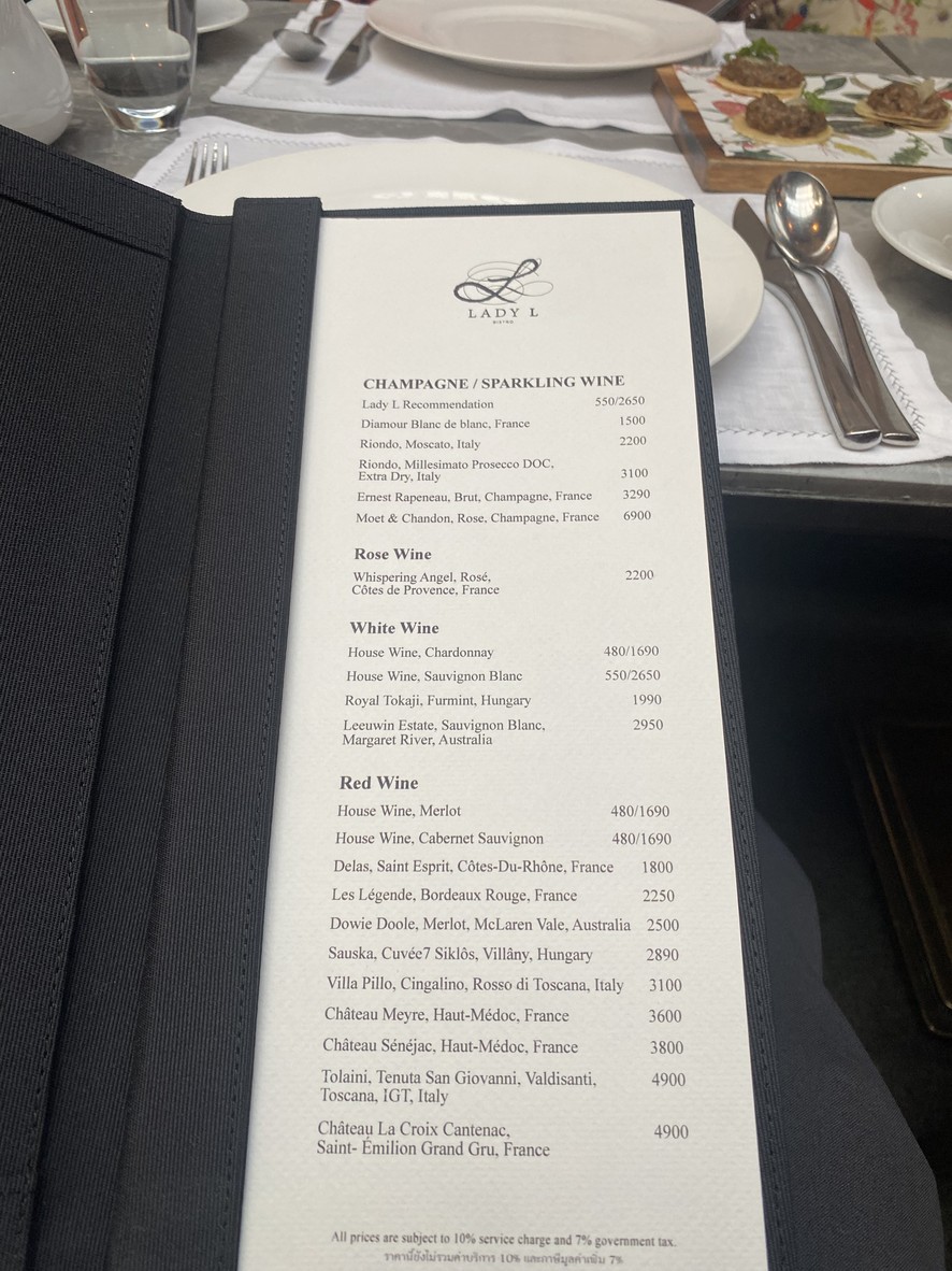 Lady L Garden Bistro menu 1