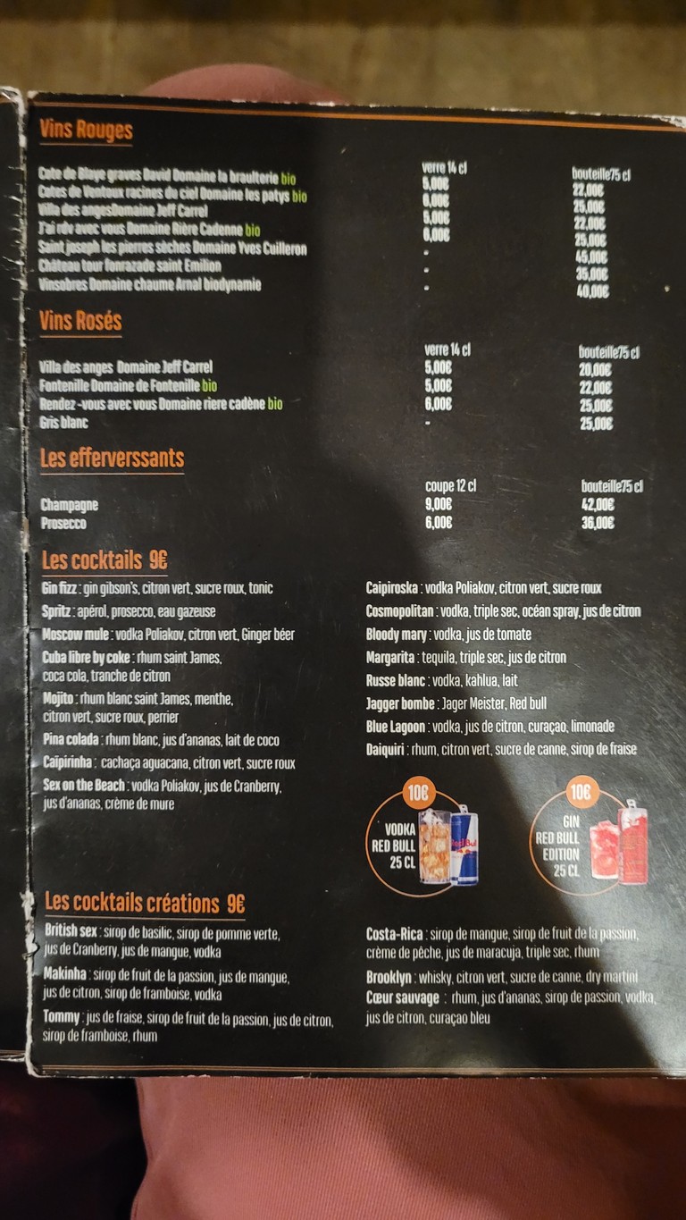Carpe Diem Café - Paris menu 3