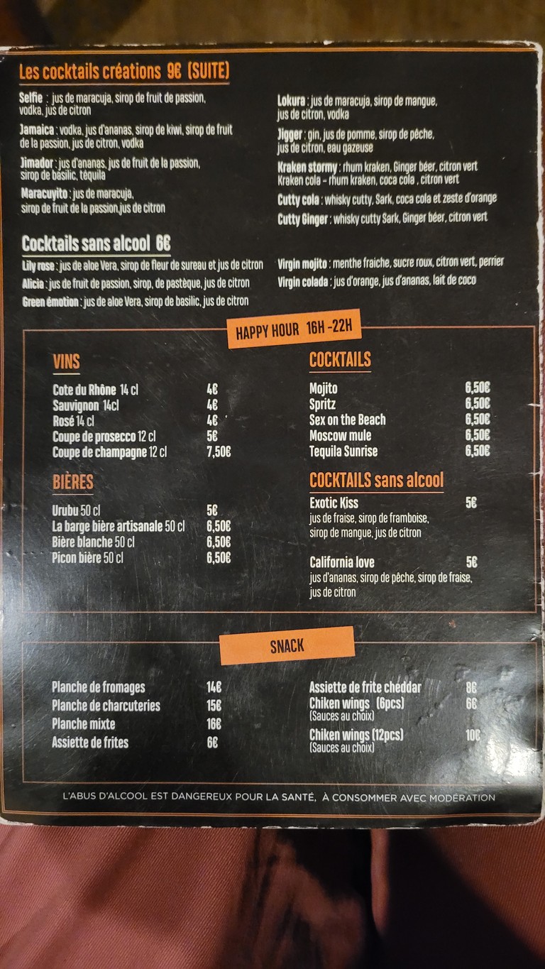 Carpe Diem Café - Paris menu 4