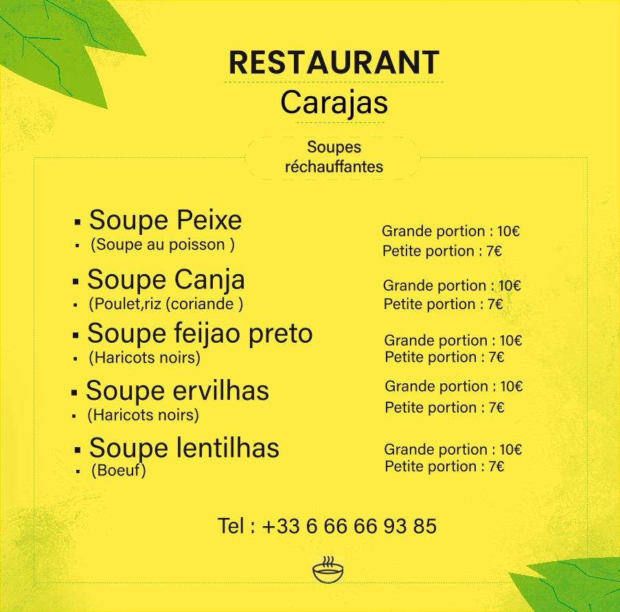 Carajas menu 2