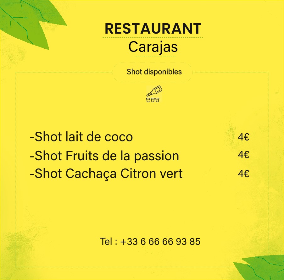 Carajas menu 3