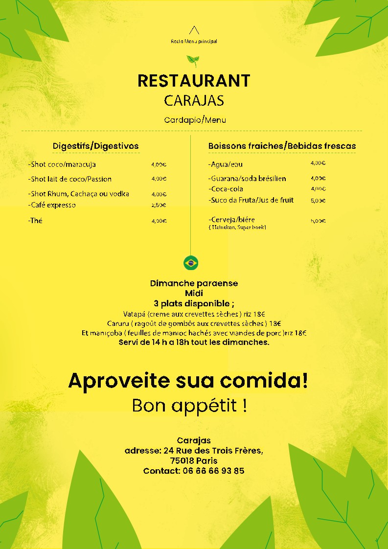 Carajas menu 4