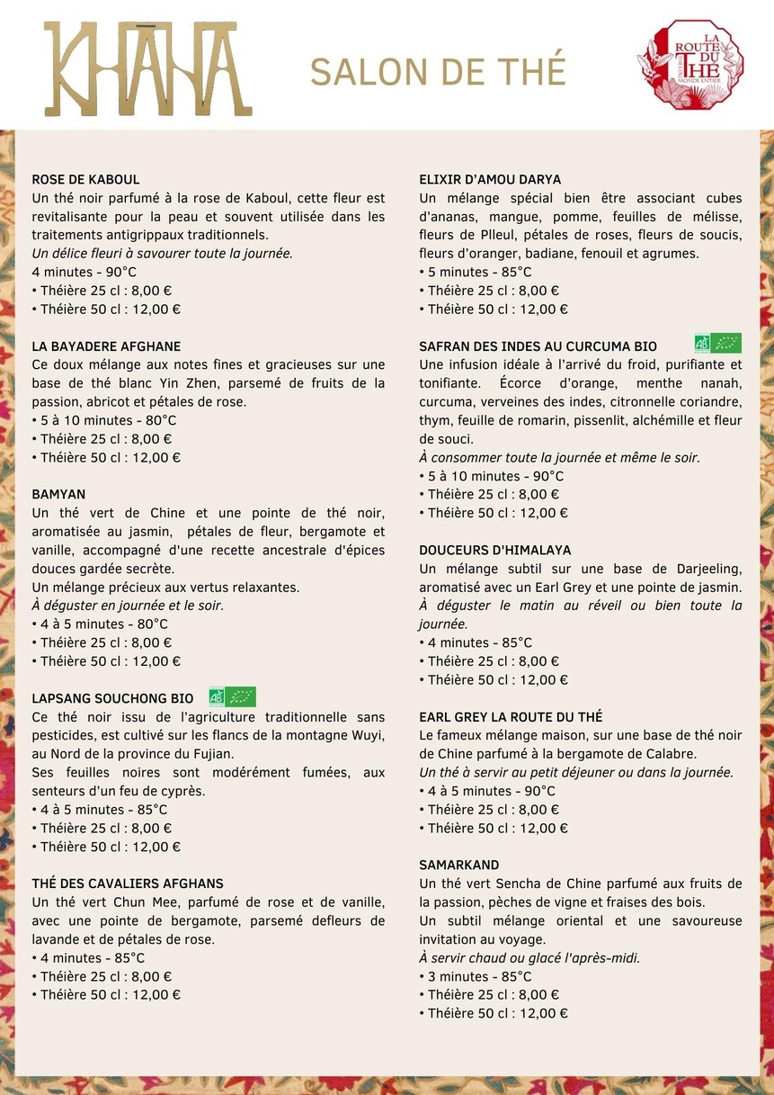 KHANA Restaurant Afghanistan menu 5