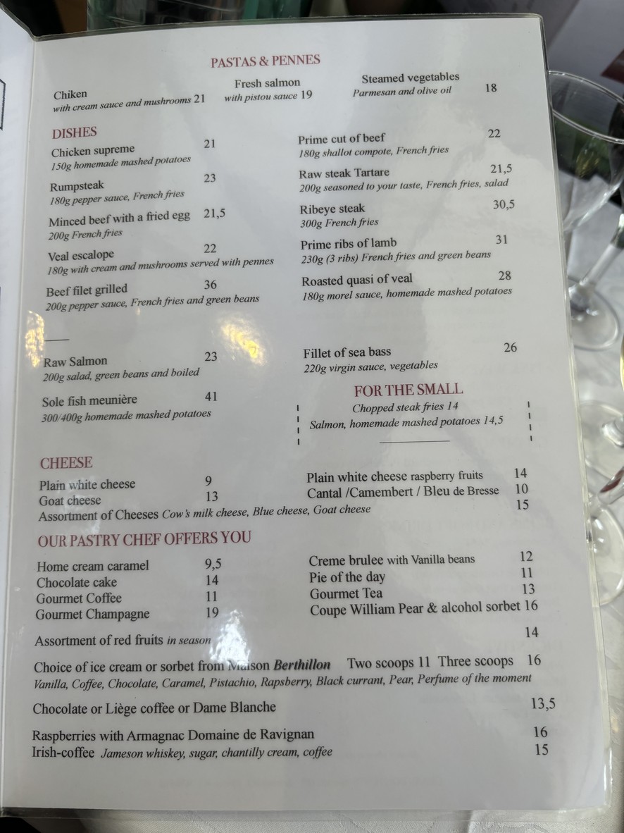 Le Winston menu 2